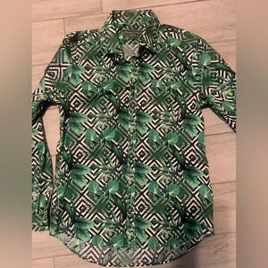 Tropical Green Leaf shirt for men